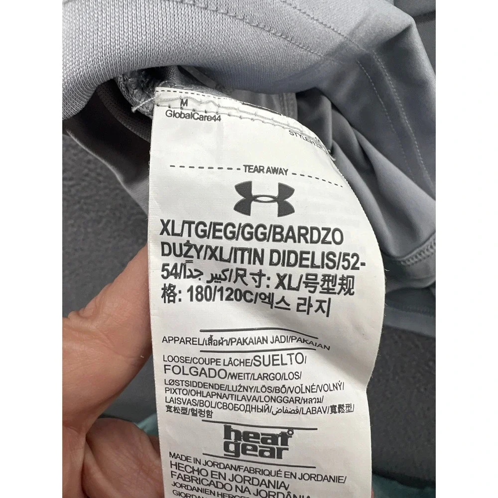 Under Armour Fish HeatGear Shirt Mens XL Gray 1/4 Zip Pullover Long Sleeve - Picture 10 of 13